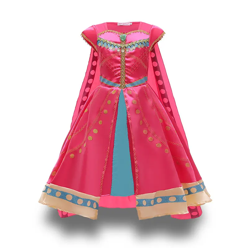 Princess Jasmine Aladdin Dress Pink Blue 2022 Summer — feature 3