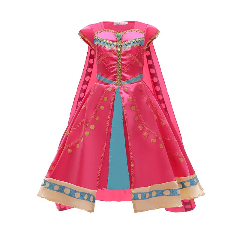 Princess Jasmine Aladdin Dress Pink Blue 2022 Summer — feature 4