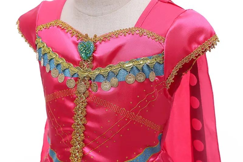 Princess Jasmine Aladdin Dress Pink Blue 2022 Summer — feature 7