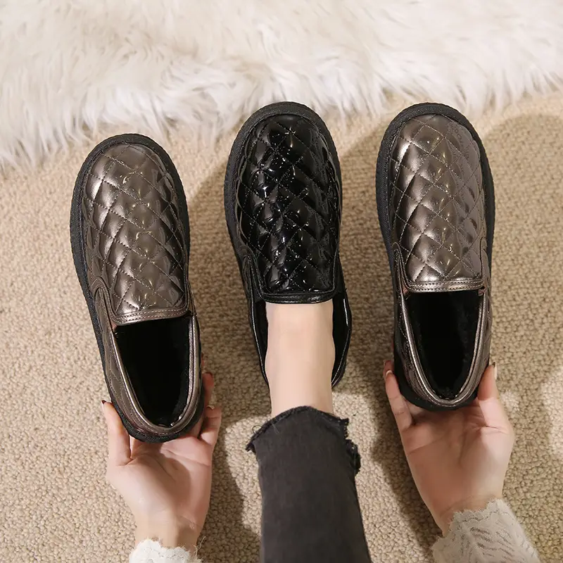 2025 Winter Slip-on Women's Fleece Lined Bean Shoes - Image 6