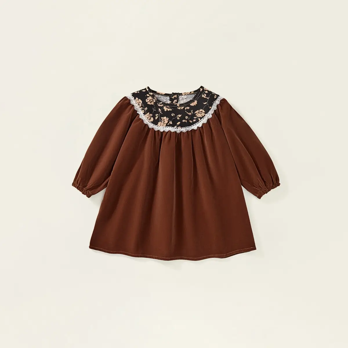 Girls Velvet Dress 2025 Autum New Korean Style Retro Style Kidsren's Lace Puff Sleeve Princess Dress — feature 12