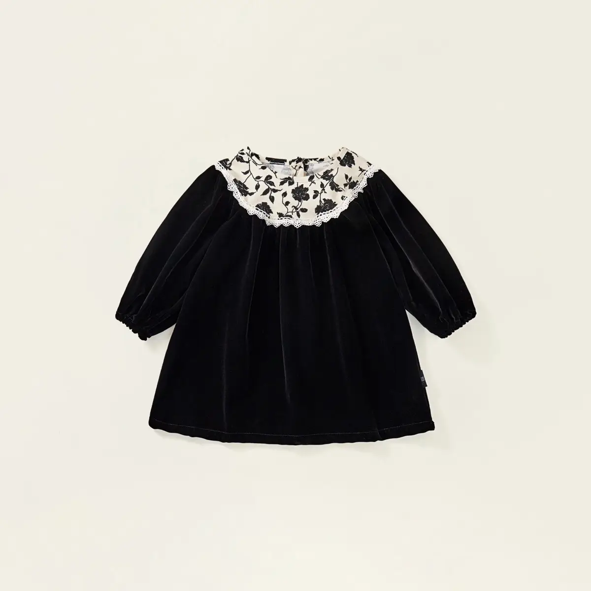 Girls Velvet Dress 2025 Autum New Korean Style Retro Style Kidsren's Lace Puff Sleeve Princess Dress — feature 13