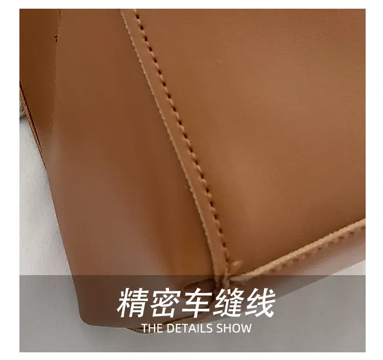 Korean Style Brown Leather Tote Bag for Women — feature 17