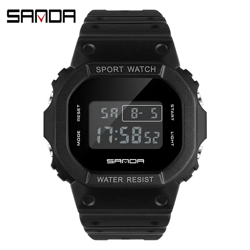 Sanda Small Square Electronic Water Resistant Watch for Men Women - Image 16