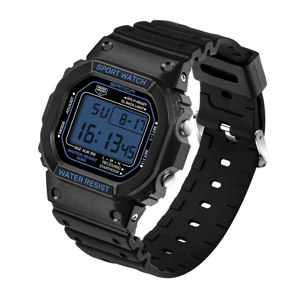 Sanda Small Square Electronic Water Resistant Watch for Men Women - Image 2