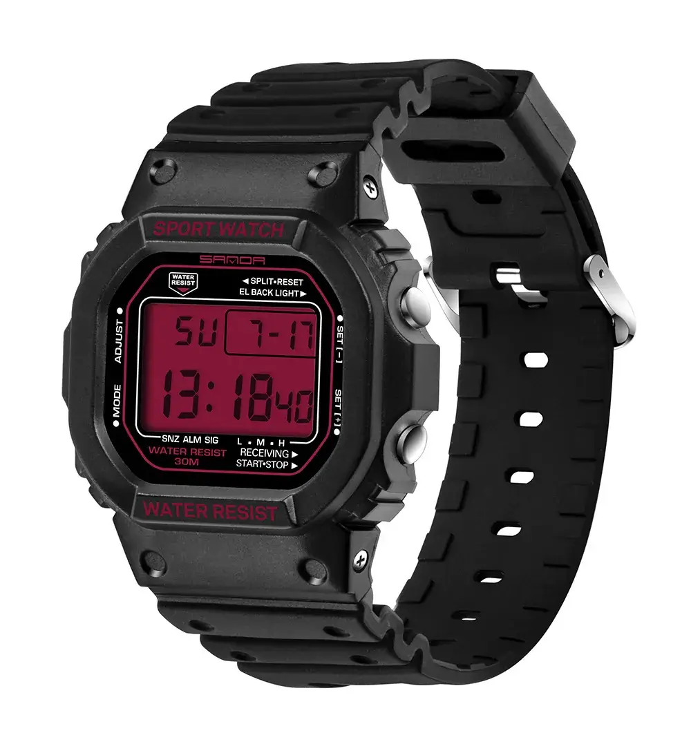 Sanda Small Square Electronic Water Resistant Watch for Men Women - Image 3