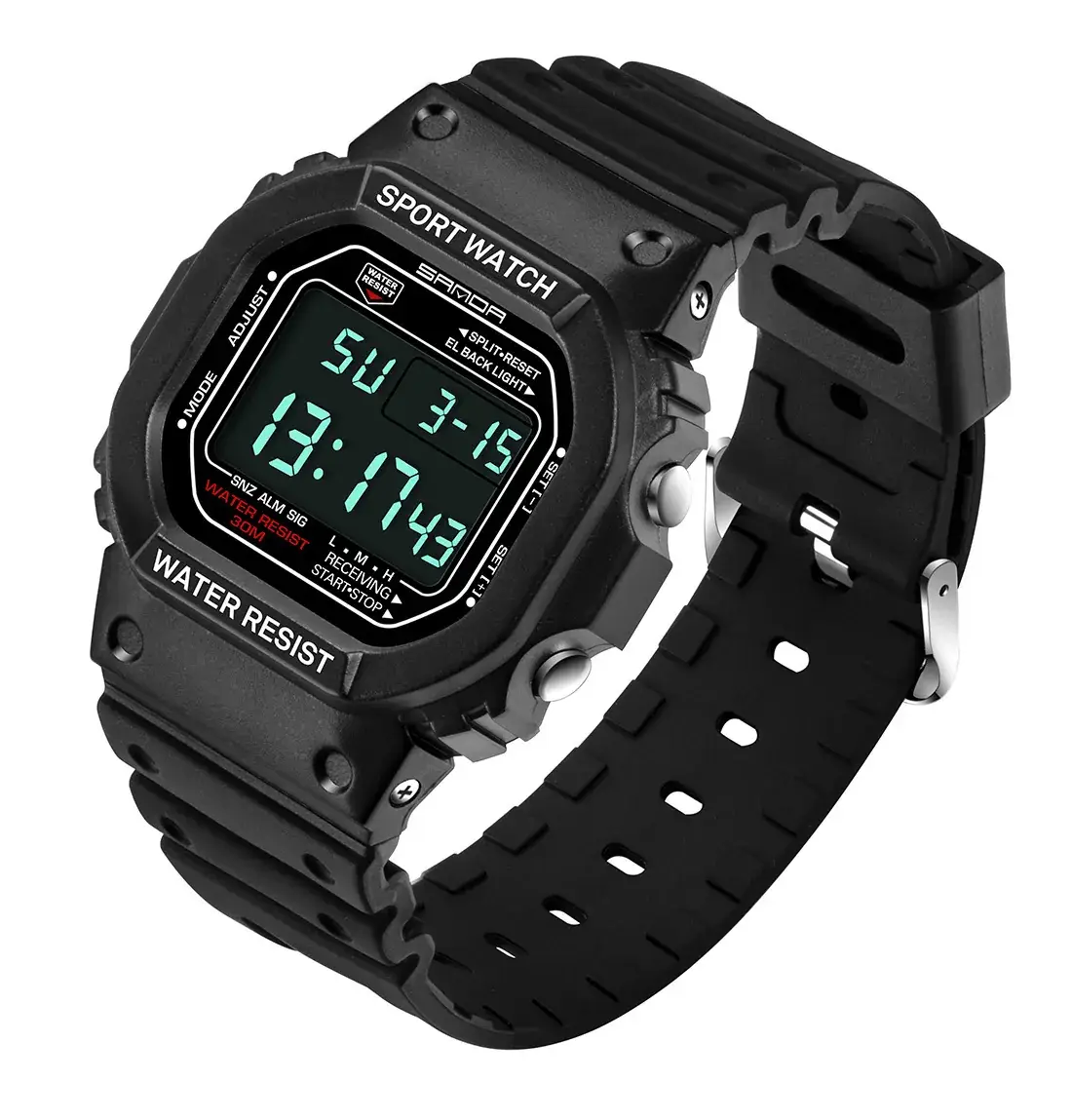 Sanda Small Square Electronic Water Resistant Watch for Men Women - Image 4