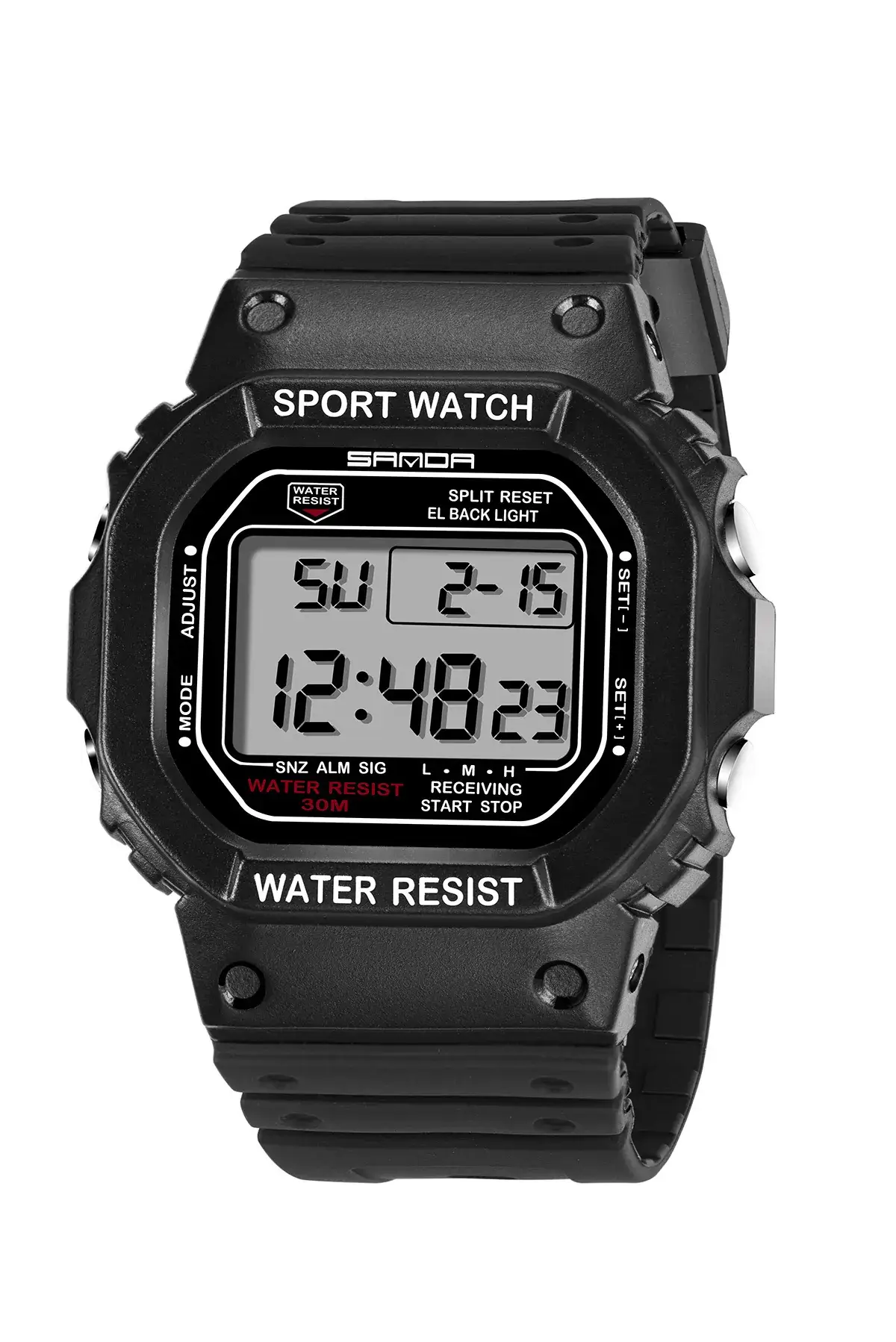 Sanda Small Square Electronic Water Resistant Watch for Men Women - Image 5