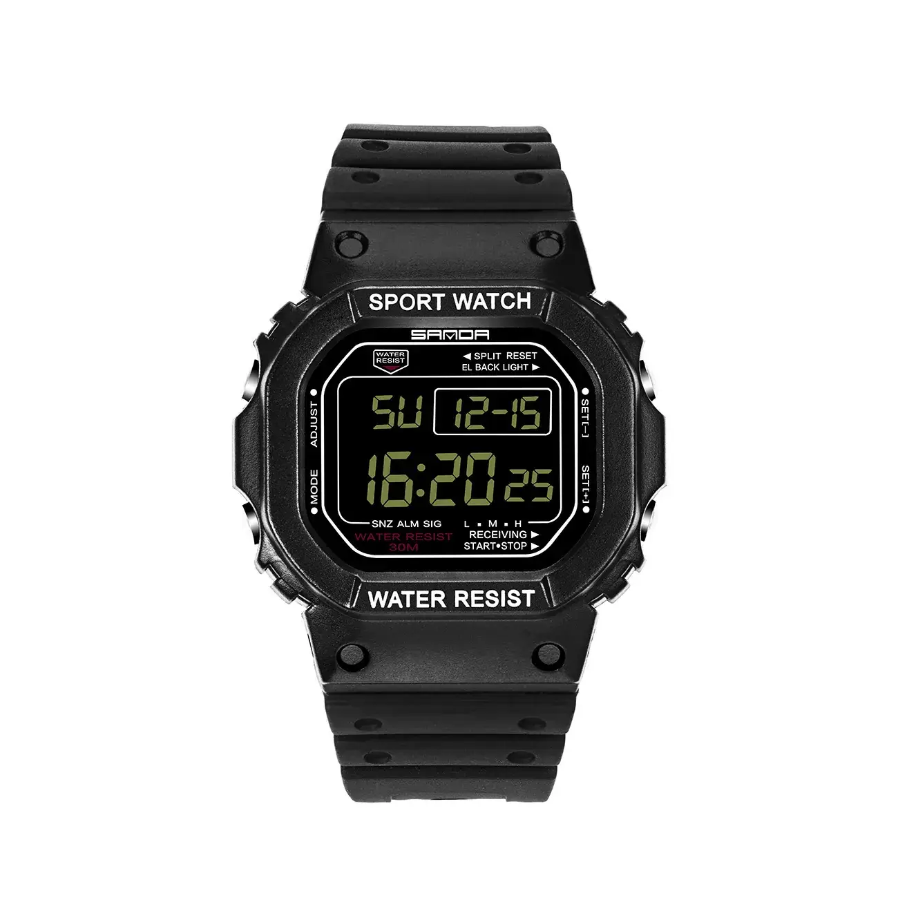 Sanda Small Square Electronic Water Resistant Watch for Men Women - Image 9