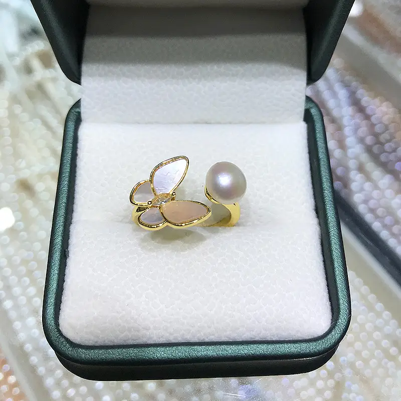 Butterfly Pearl Ring 7mm Steamed Mother of Pearl - Image 3