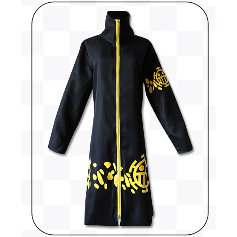 One Piece Trafalgar Garro Coat Cosplay Suit Black Yellow - Image 9