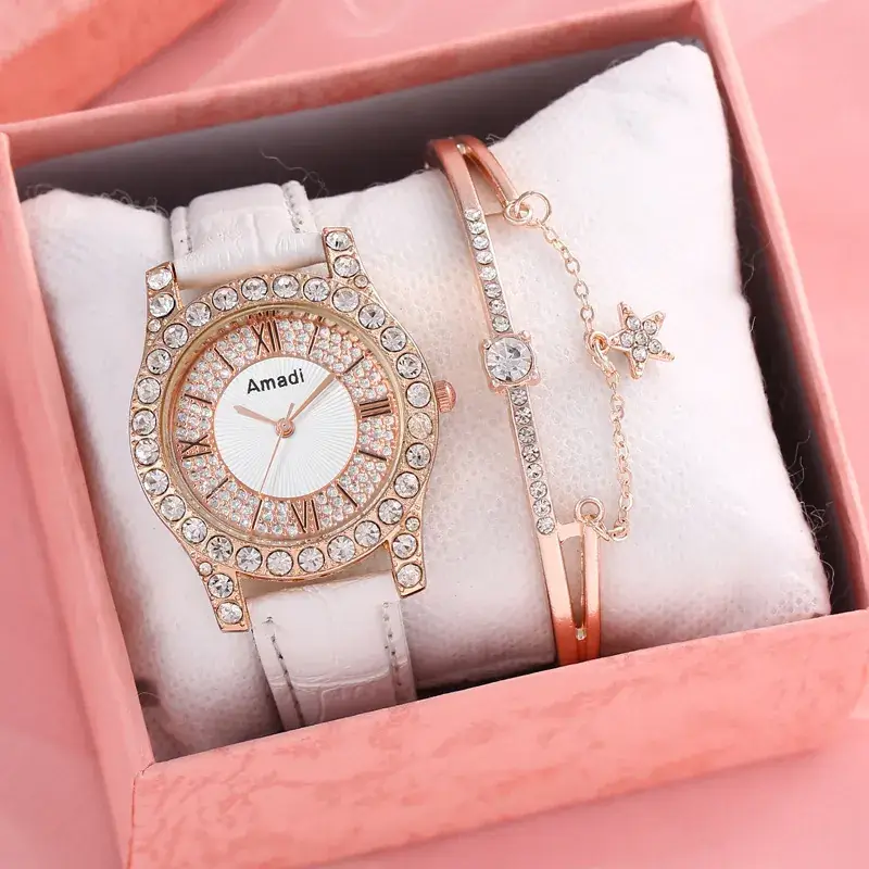 New Women's Two-Piece Watch Set with Bracelet - Image 4