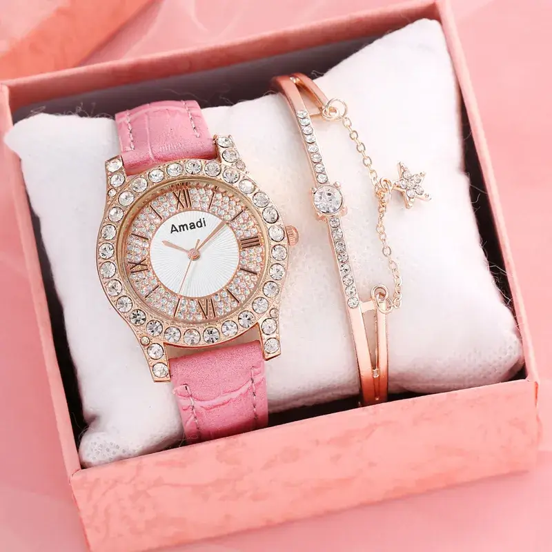 New Women's Two-Piece Watch Set with Bracelet - Image 3