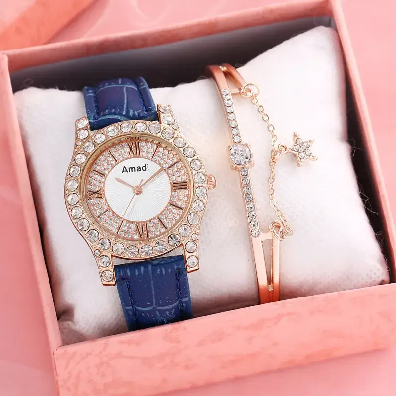 New Women's Two-Piece Watch Set with Bracelet - Image 7
