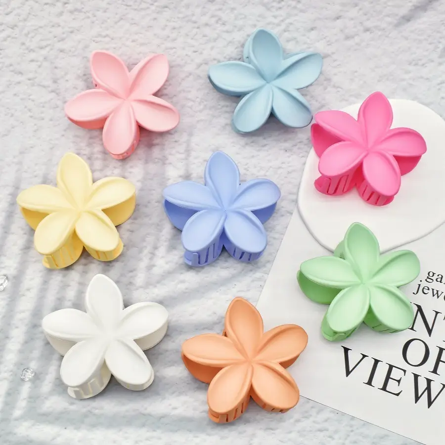 Pink Egg Flower Hair Claw Clamp for Women - Image 44