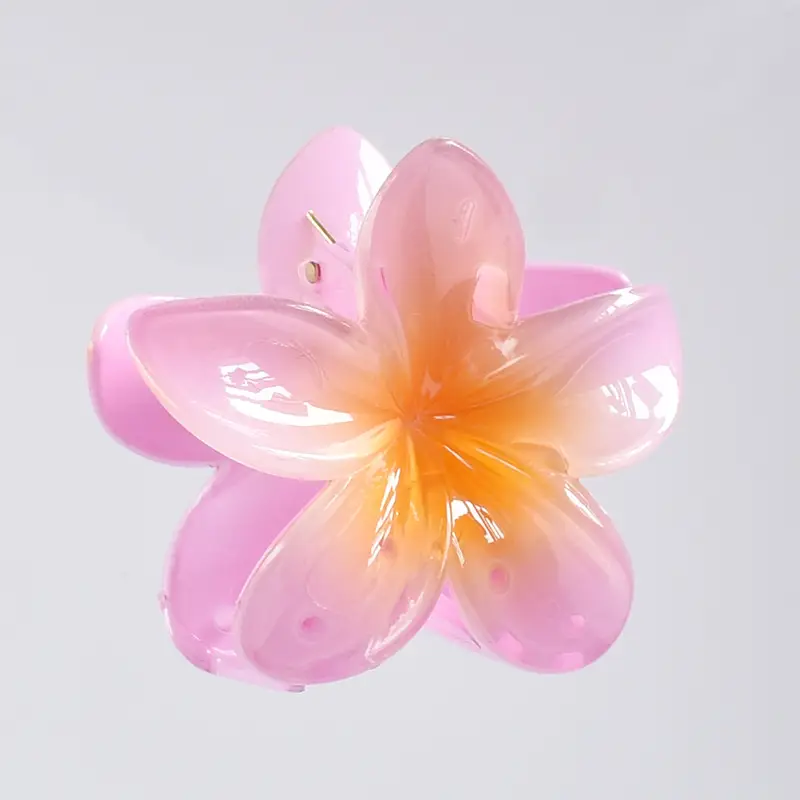 Pink Egg Flower Hair Claw Clamp for Women — feature 21