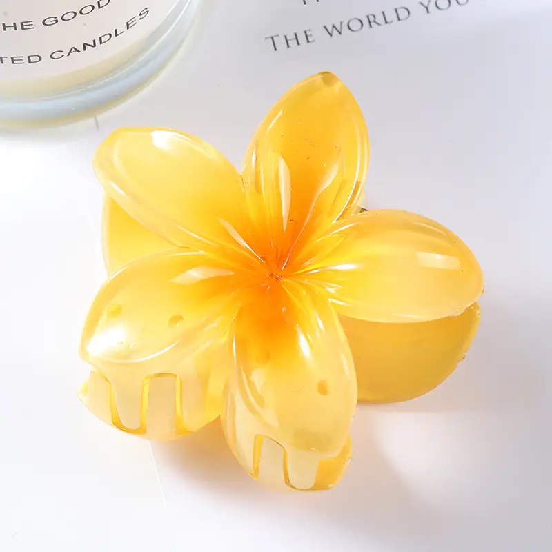 Pink Egg Flower Hair Claw Clamp for Women — feature 9