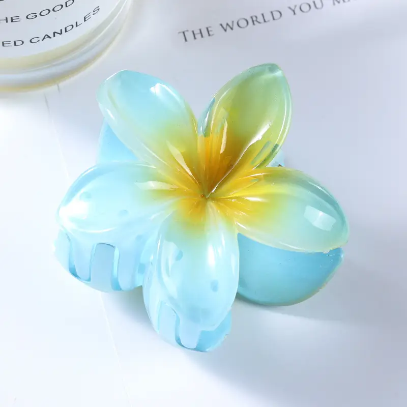 Pink Egg Flower Hair Claw Clamp for Women - Image 13