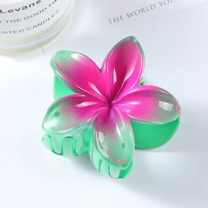 Pink Egg Flower Hair Claw Clamp for Women - Image 14
