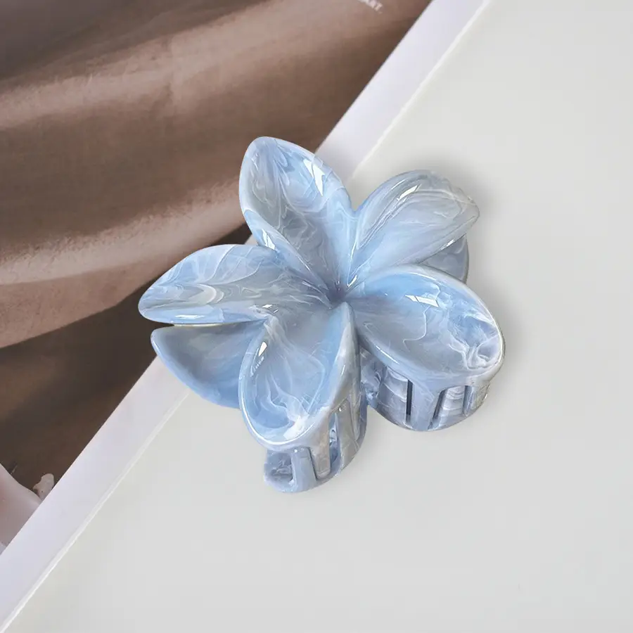 Pink Egg Flower Hair Claw Clamp for Women - Image 16