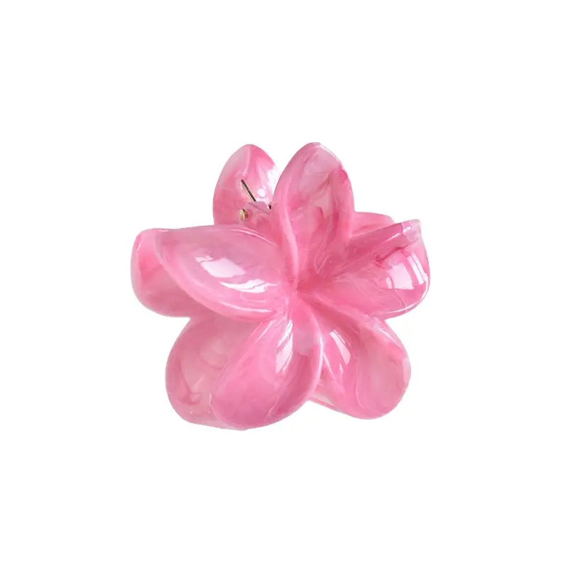 Pink Egg Flower Hair Claw Clamp for Women - Image 17