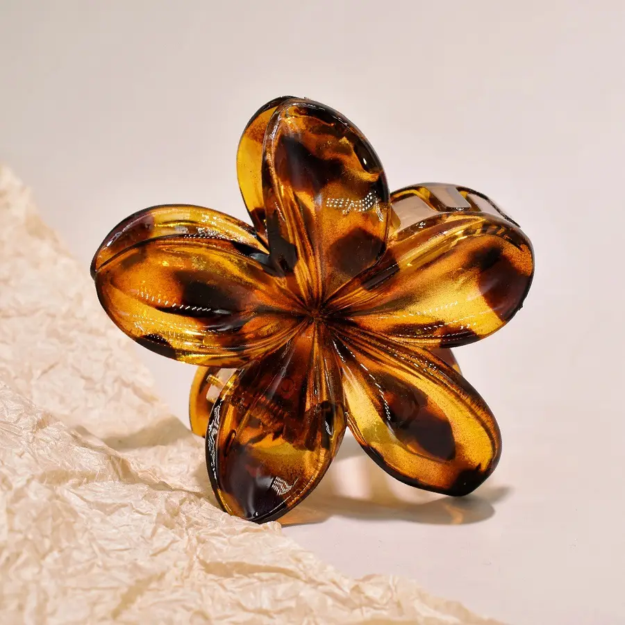 Pink Egg Flower Hair Claw Clamp for Women - Image 23