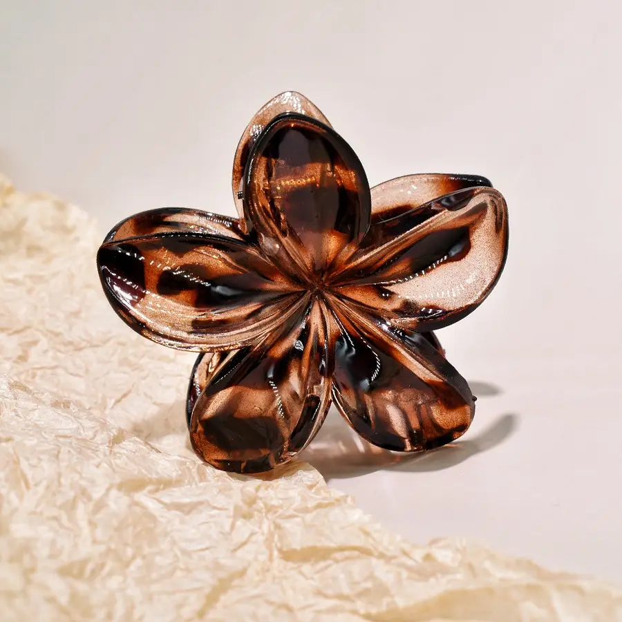 Pink Egg Flower Hair Claw Clamp for Women - Image 24