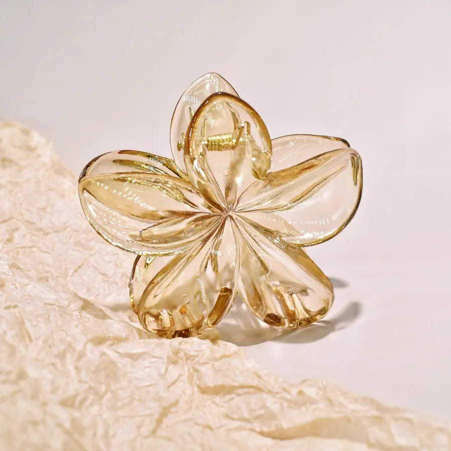 Pink Egg Flower Hair Claw Clamp for Women - Image 27