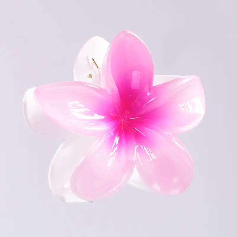 Pink Egg Flower Hair Claw Clamp for Women - Image 3