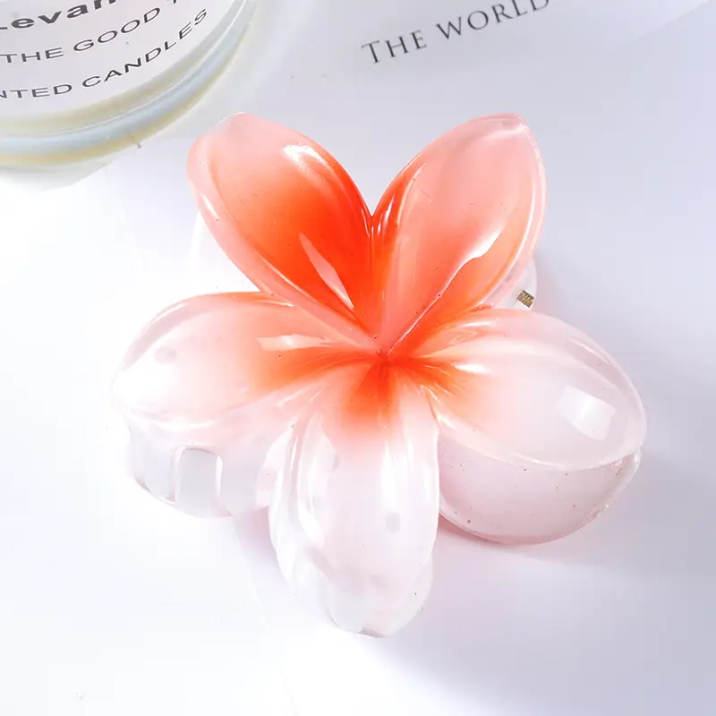 Pink Egg Flower Hair Claw Clamp for Women - Image 7