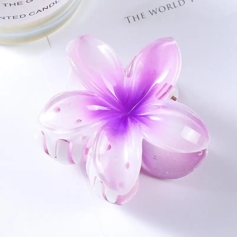Pink Egg Flower Hair Claw Clamp for Women - Image 8