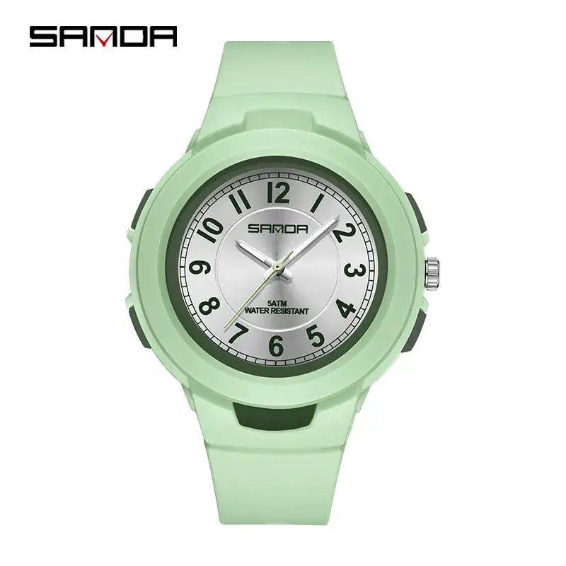 Sanda Men Women Waterproof Sports Quartz Watch Black - Image 5