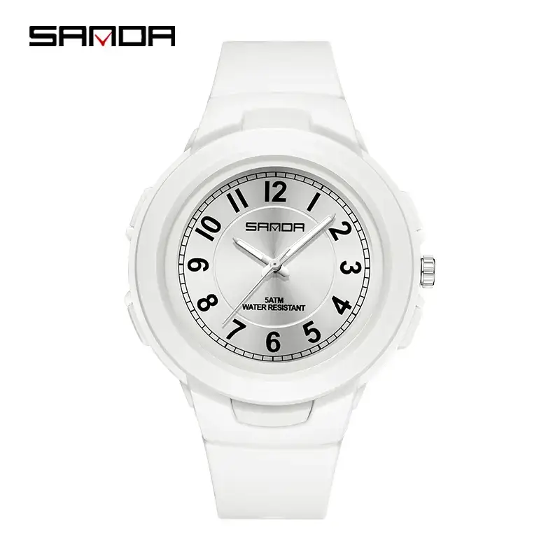 Sanda Men Women Waterproof Sports Quartz Watch Black - Image 8
