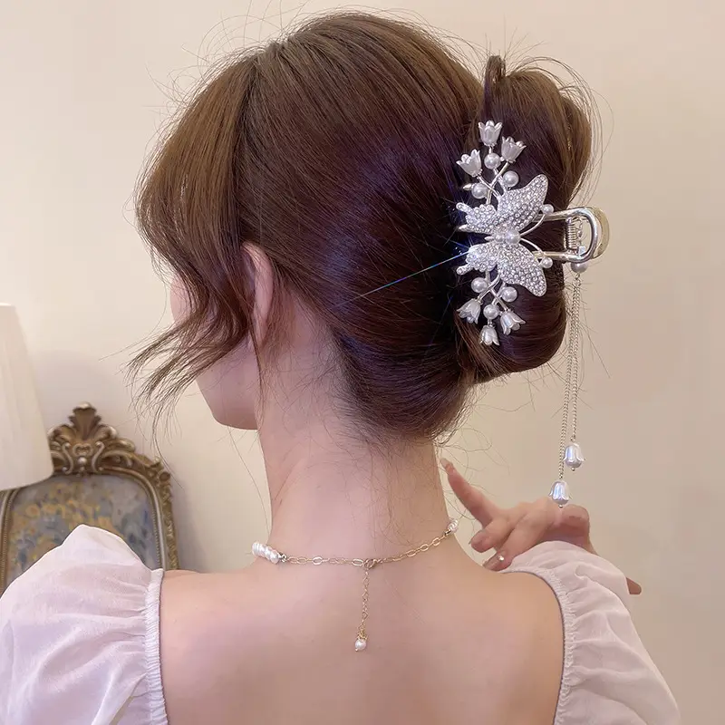 Butterfly Tassel Hairpin for Women Summer