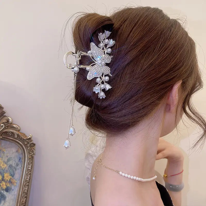 Butterfly Tassel Hairpin for Women Summer