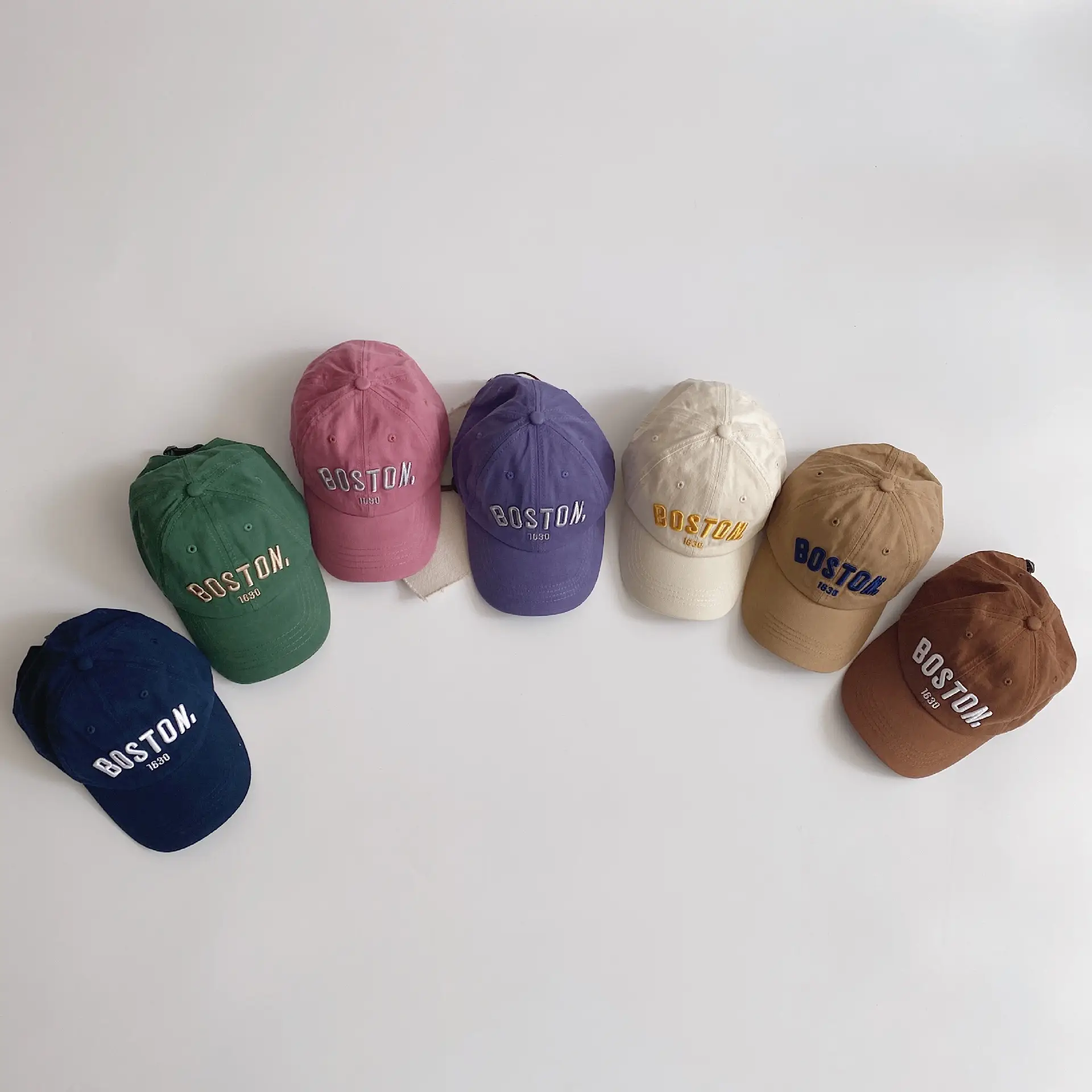 Pink Boston 1930 Embroidered Cap for Boys Girls — feature 2