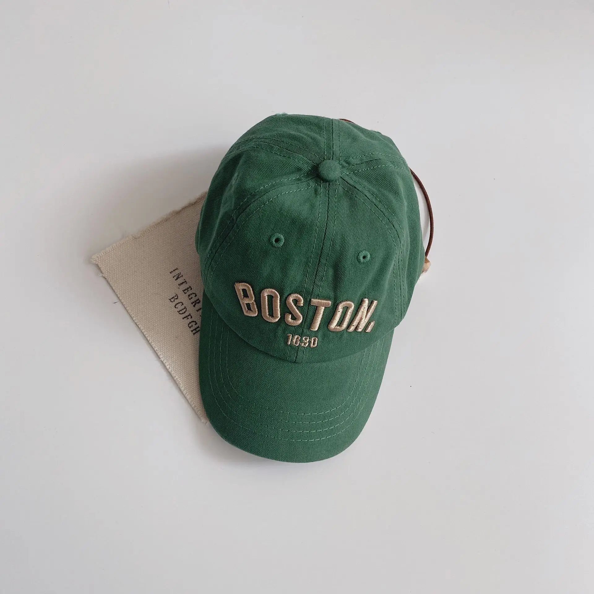 Pink Boston 1930 Embroidered Cap for Boys Girls - Image 2