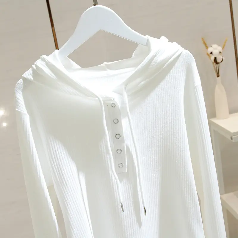 Women Grey Slim Fit Long Sleeve Hoodie - Image 4