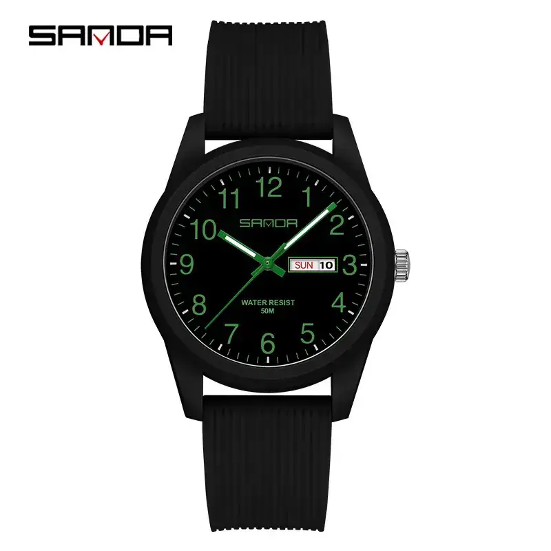 Sanda White Quartz Watch for Men Women Outdoor Wear - Image 25