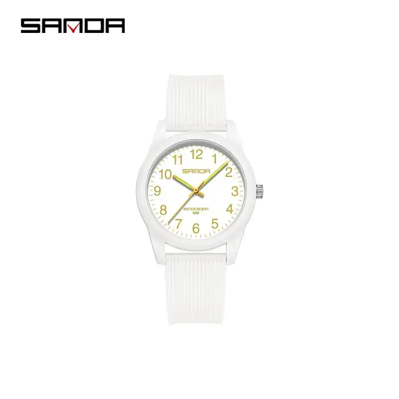 Sanda White Quartz Watch for Men Women Outdoor Wear - Image 8