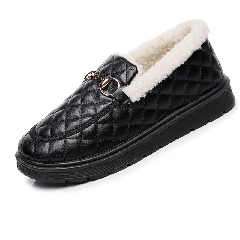 Old Beijing Cloth Shoes Thick-soled Snow Boots Winter Women's Short Cotton Shoes Korean-style All-match fleece-lined Thickened Warm Fashionable Cotton Slippers - Image 7