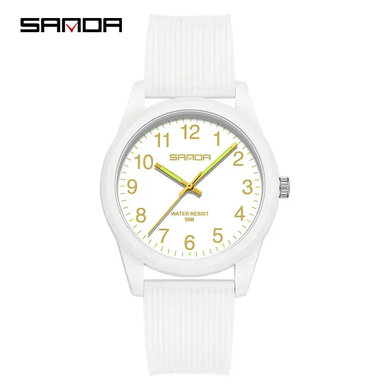 Sanda Pink Quartz Watch with Double Calendar - Image 14