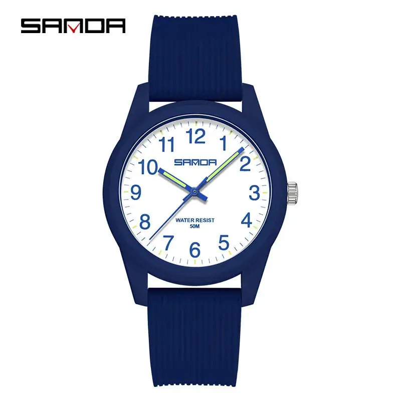Sanda Pink Quartz Watch with Double Calendar - Image 15