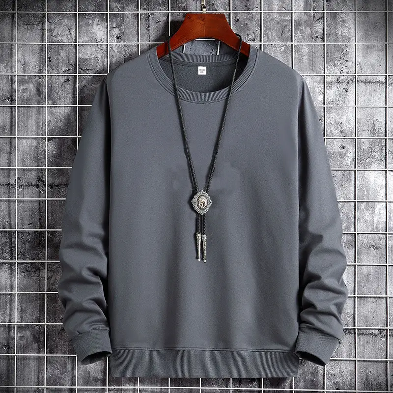 Men Grey Fleece Sweatshirt with Anchor Print - Image 14