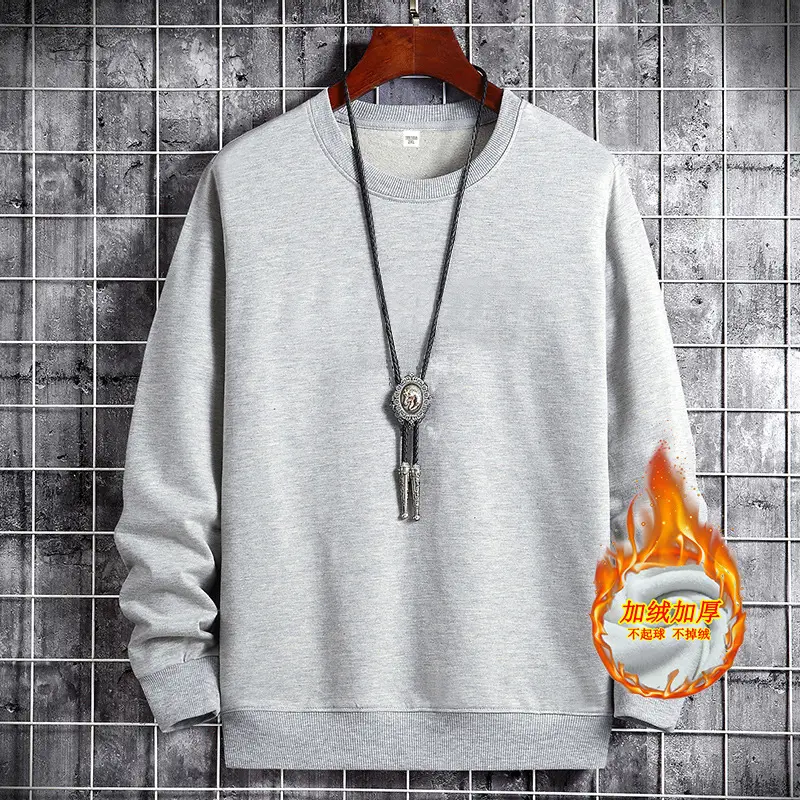 Men Grey Fleece Sweatshirt with Anchor Print - Image 16