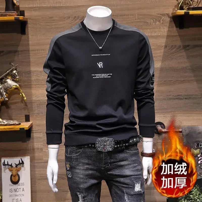 Men Black Slim Fit Crewneck Sweater 2022 - Image 5