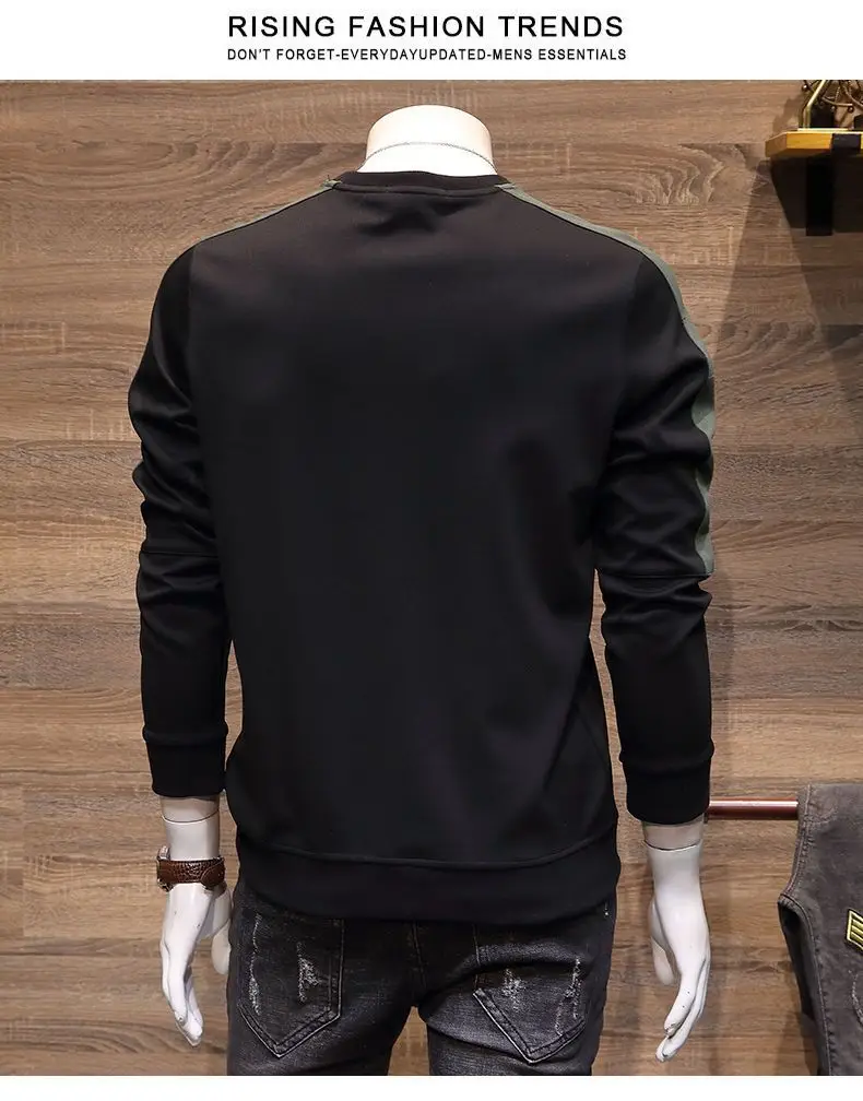 Men Black Slim Fit Crewneck Sweater 2022 — feature 10