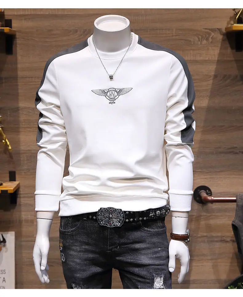 Men Black Slim Fit Crewneck Sweater 2022 — feature 11