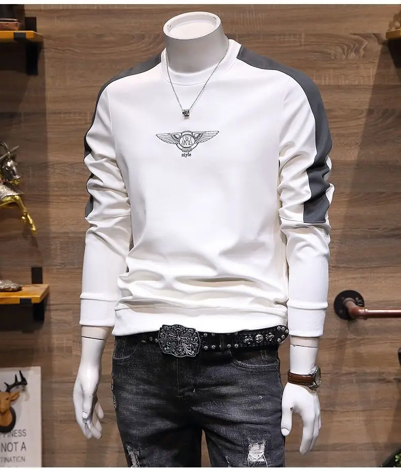 Men Black Slim Fit Crewneck Sweater 2022 — feature 13