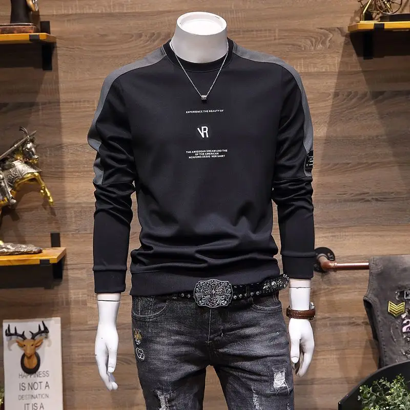 Men Black Slim Fit Crewneck Sweater 2022 — feature 14